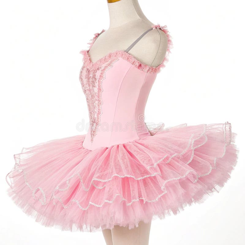 Pink ballet tutu isolated on transparent background vector illustration