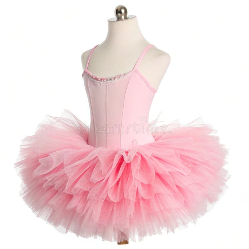 Pink ballet tutu isolated on transparent background stock illustration