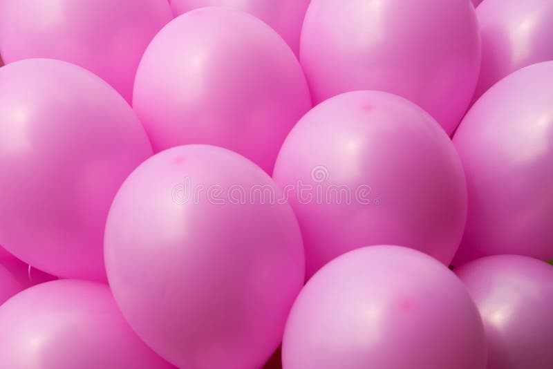 Colourful balloons, pink, white, streamers. Helium Ballon floating in  birthday party. Concept balloon of love and valentine Stock Photo - Alamy