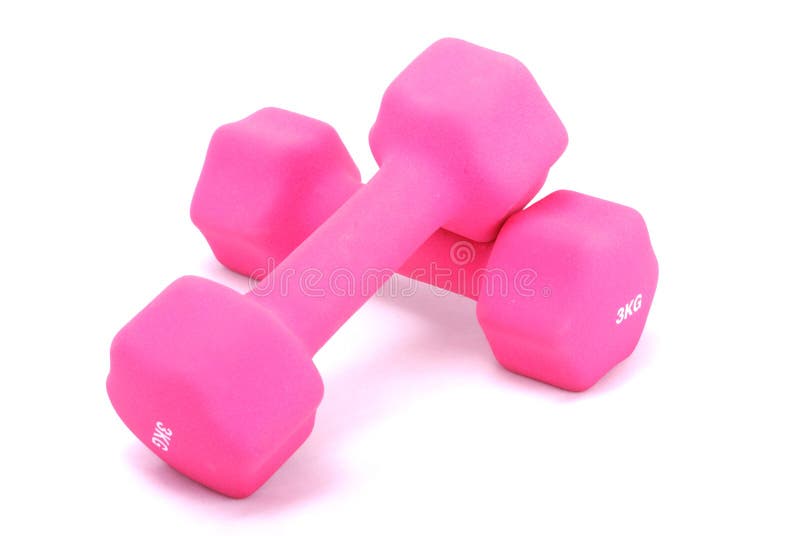 Pink barbells royalty free stock image Pink barbells royalty free stock image