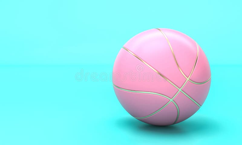 Pink Basketballs Fabric Wallpaper and Home Decor  Spoonflower