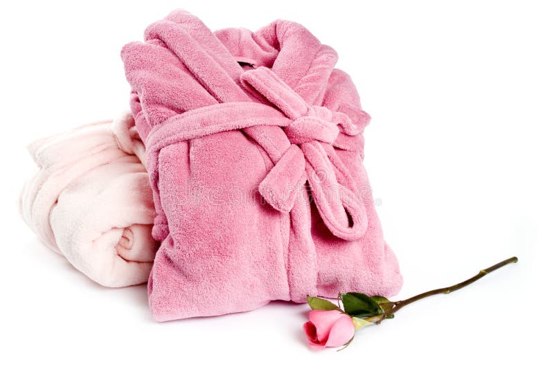 Pink Bathrobe stock photo. Image of pink, cotton, luxury 17214982