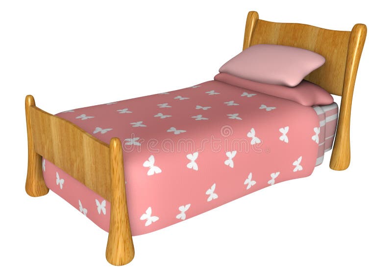 Pink Bed stock illustration. Illustration of decor, furniture 43269909
