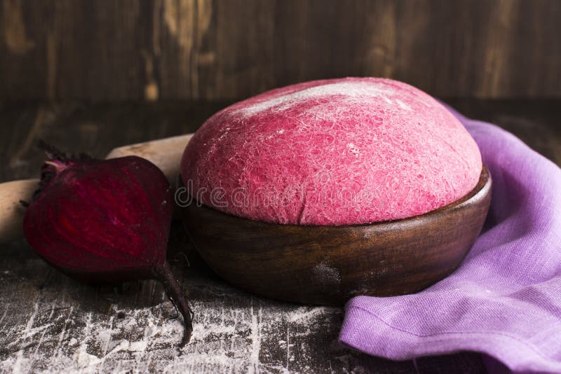 Pink Beetroot Dough and Ingredients Stock Image - Image of bakery, bake: 75042569