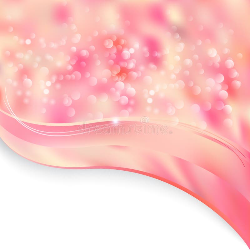 Pink and Beige Wave Powerpoint Background Vector Art Beautiful Elegant