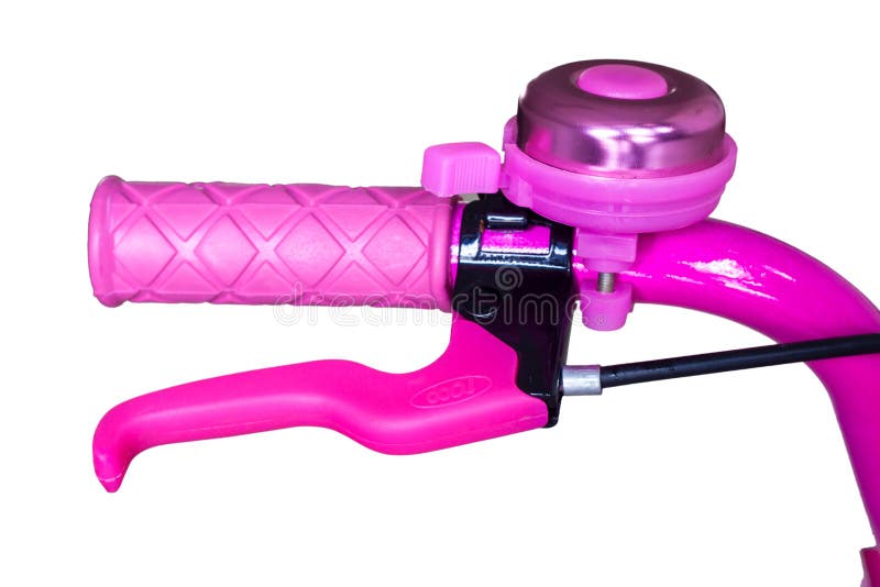 Pink Bicycle Bell and Handlebar Stock Photo Image of shiny, bicycle
