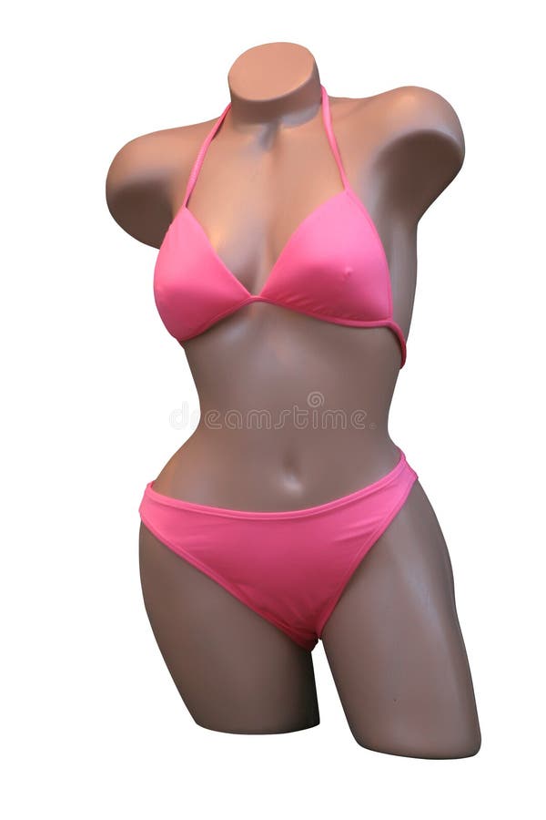 Pink bikini on a mannequin