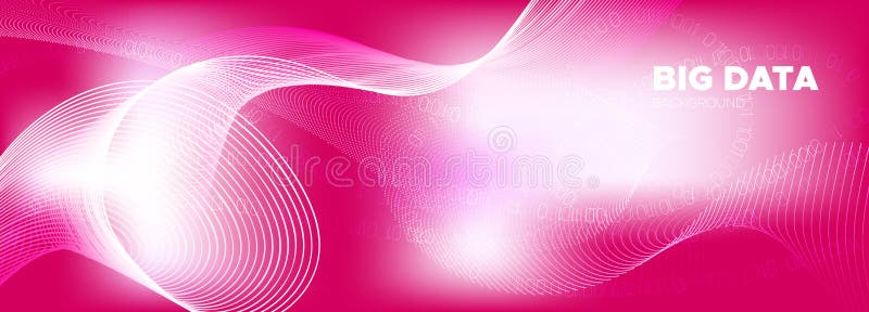 Pink Binary Background. Matrix Digits. Shiny royalty free illustration