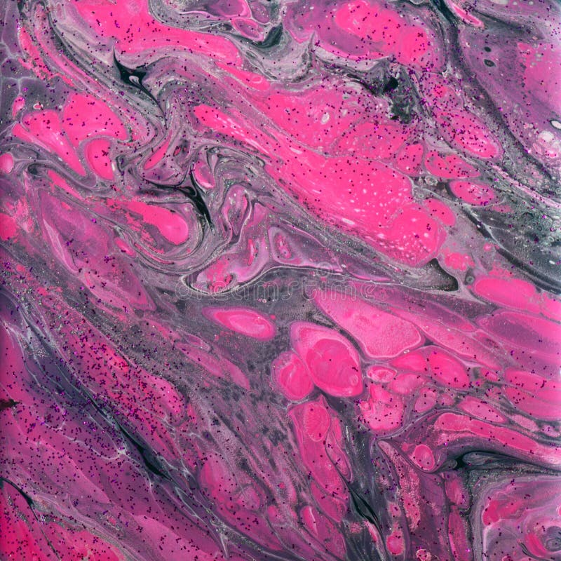 Pink and Black Acrylic Pour Painting Stock Image - Image of dirty ...