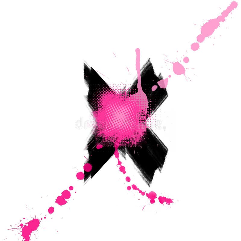 Pink black grunge splatter background