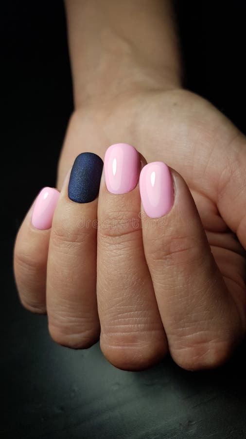 Pink and black nail polish stock image. Image of finger - 197350895 Pink and black nail polish stock image. Image of finger - 197350895