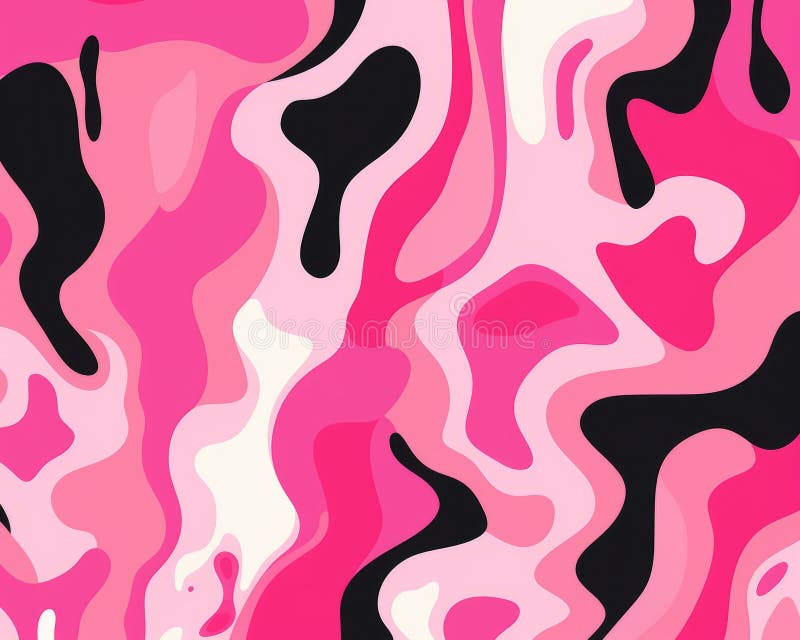 A pink black and white camo pattern royalty free illustration