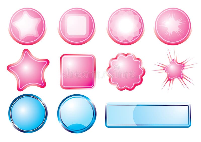 Pink and Blue Button