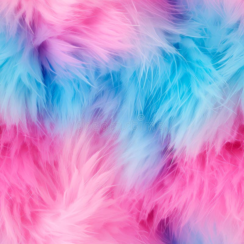 Pink and blue mixed colors fur texture, seamless background of fluffy fabric surface. Fuzzy surface stock images, royalty-free photos and pictures