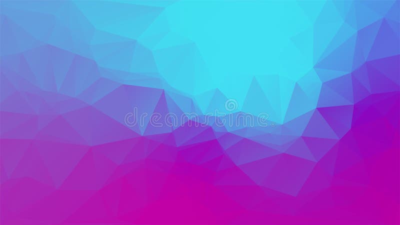 Pink and blue polygonal pattern. Triangular tiles making gradient background vector illustration