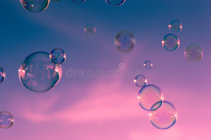 Blue Pink Bubbles stock image. Image of background, abstract 2439315