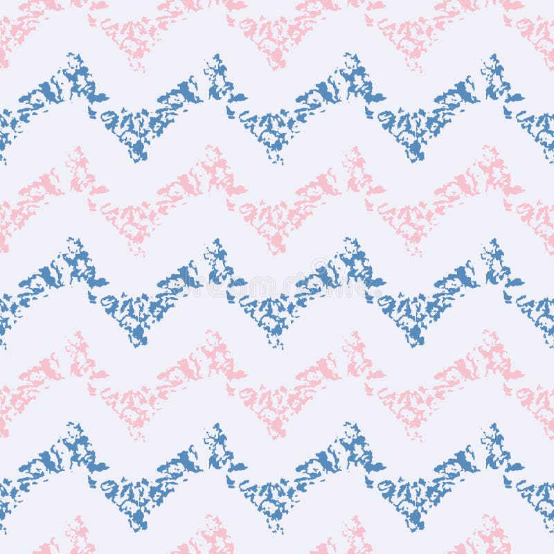 Pink and blue textured chevron seamless vector pattern. Surface pattern design for fabric, scrapbooking, wallpaper stock illustration Pink and blue textured chevron seamless vector pattern. Surface pattern design for fabric, scrapbooking, wallpaper stock illustration