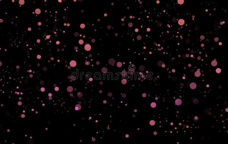 Pink Bokeh Confetti On Black Background Vibrant Glittering Design