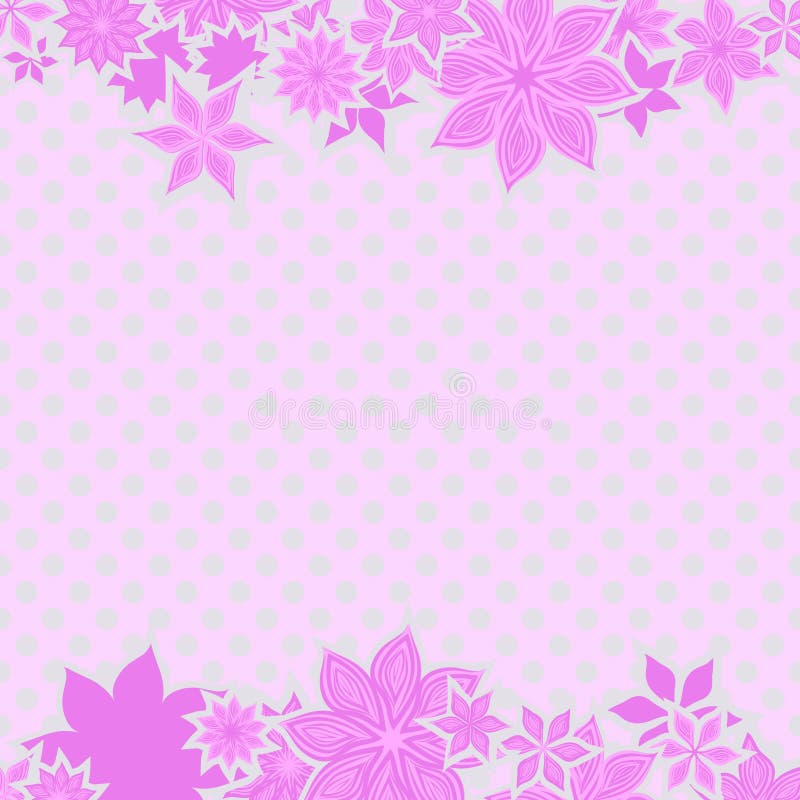 Pink borders with flowers