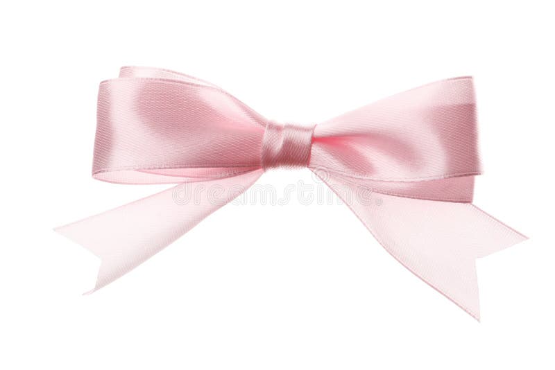 Pink bow isolated on white background stock photography Pink bow isolated on white background stock photography