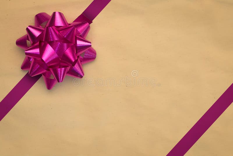 Pink bow and ribbon stock photo. Image of decoration 61181832