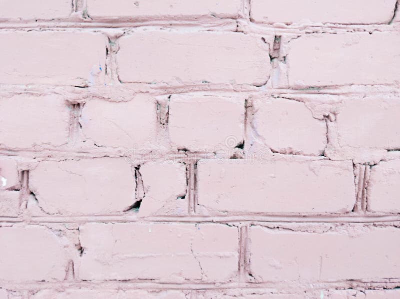 A Pink Brick Wall. the Brick Wall Painted in Pink Stock Photo Image of architectural, concrete