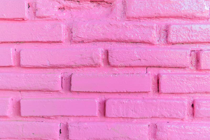 Pink Brick Wall Texture Background Stock Image Image of pink
