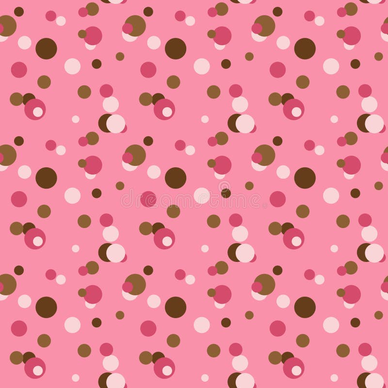 Brown and Pink Polka Dots stock vector. Illustration of shape 12451455