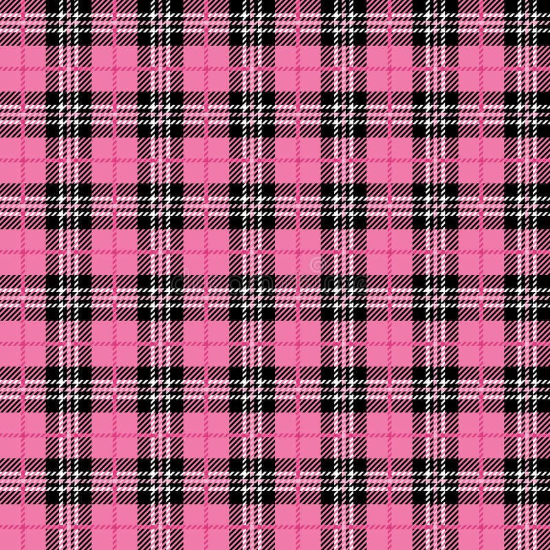 Pink Buffalo Plaid Seamless Pattern Stock Vector Illustration of