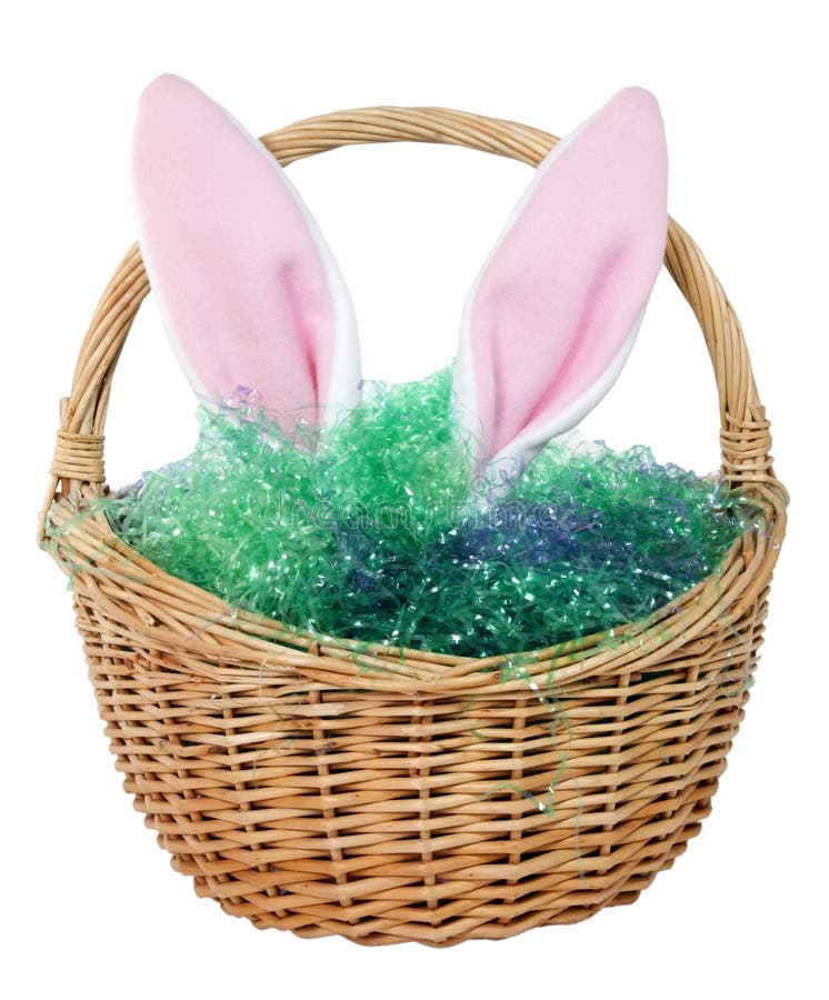 Easter Surprise in Basket stock image. Image of object 121975083