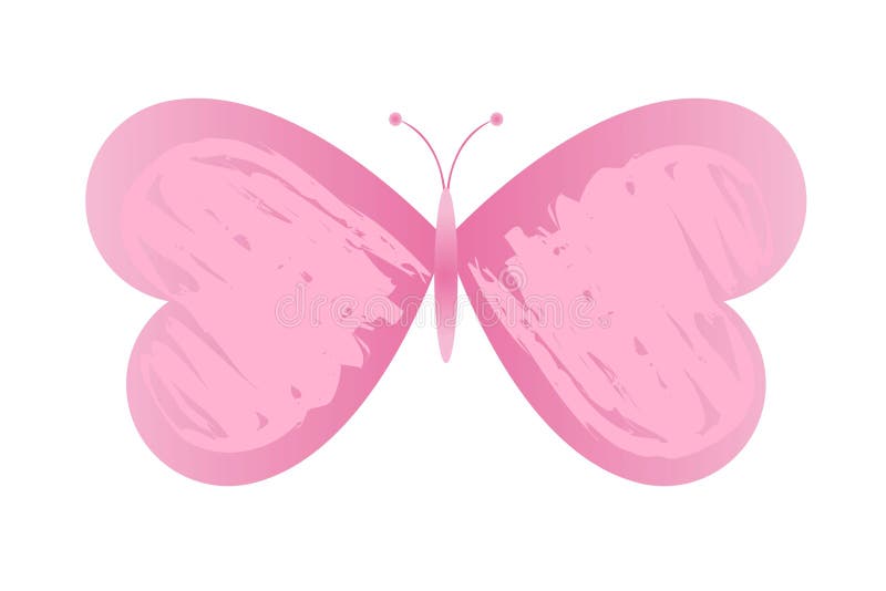 Pink butterfly logo on white background.