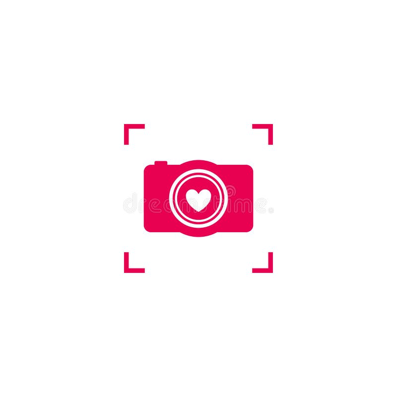 Pink Camera Love Logo Stock Illustration Illustration Of Flat