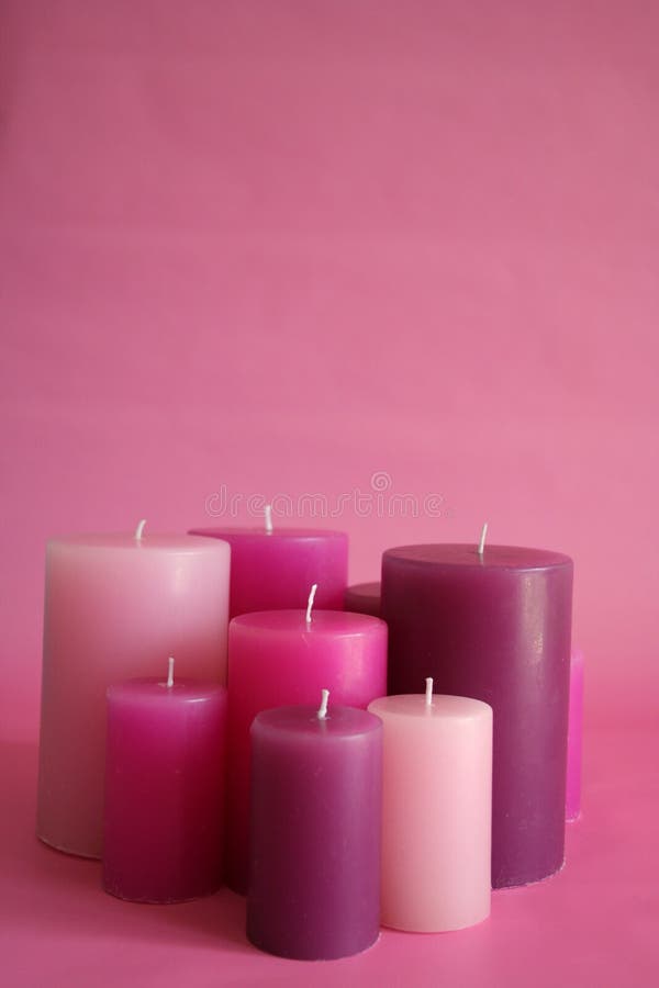 Pink candles stock photo. Image of burgandy, candles, candlestick 641882