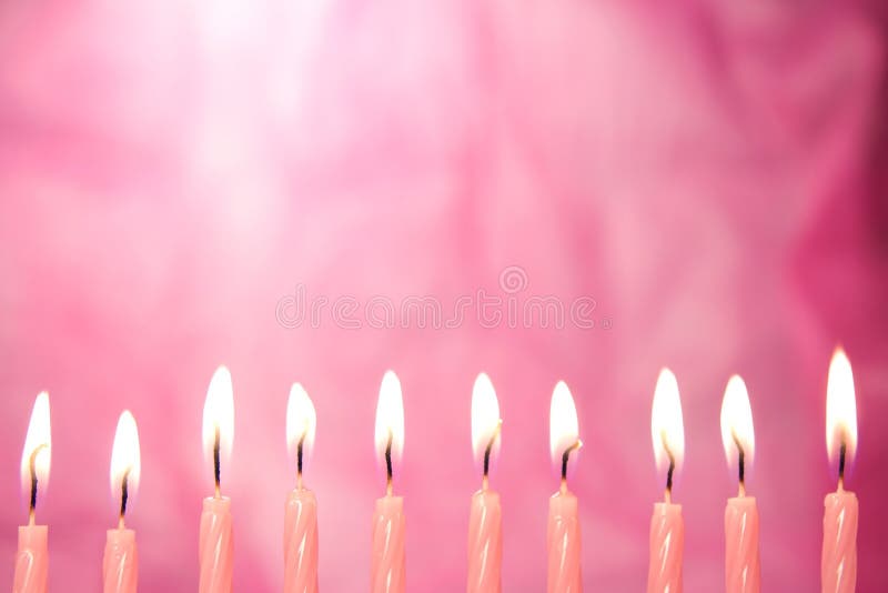 Pink candles stock image. Image of turn, pink, event 61323201