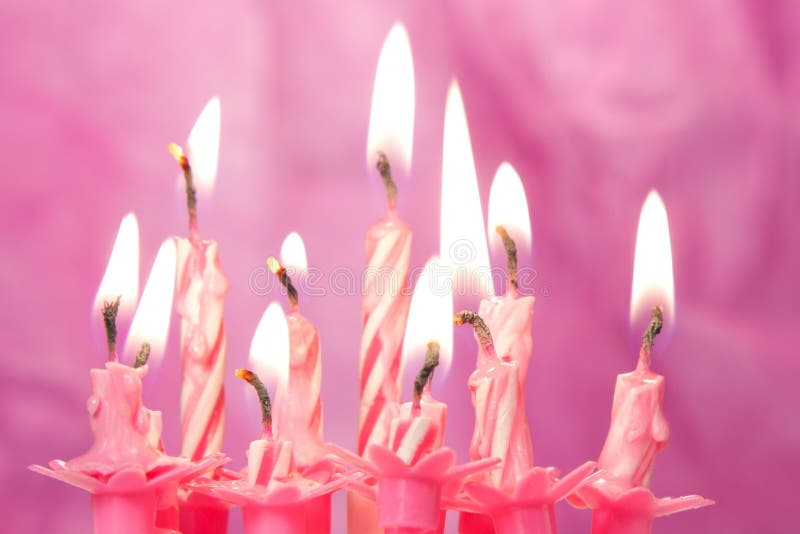 Pink candles stock image. Image of turn, pink, event 61323201