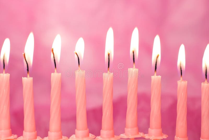 Pink candles stock image. Image of turn, pink, event 61323201
