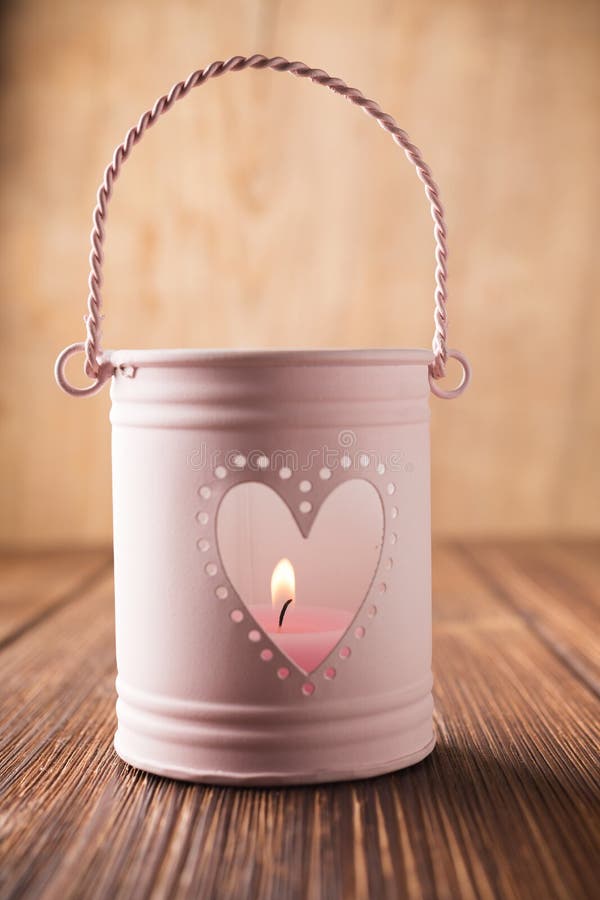Pink candlestick. stock photo. Image of star, shiny, love 36756288