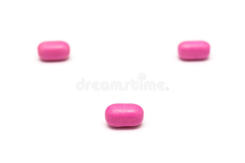 Pink Candy Mints Isolated stock photo. Image of dentist 37979424