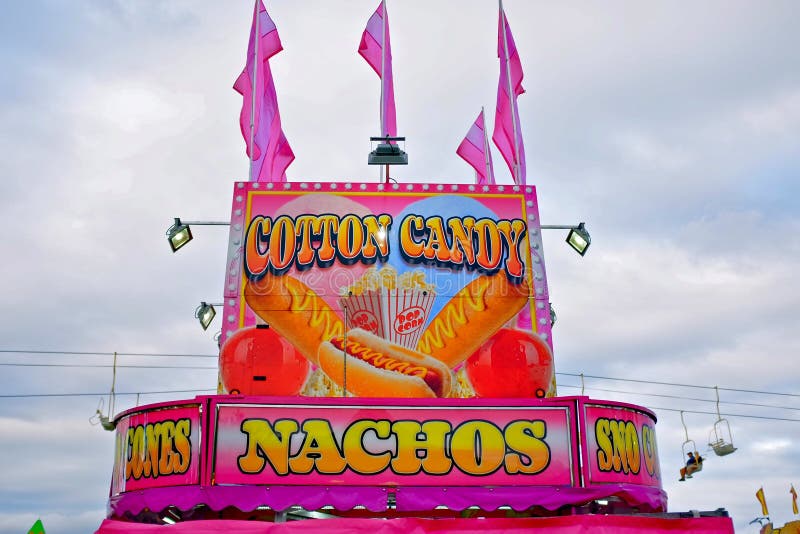 Pink Carnival Corn Dog Stand Editorial Photography Image of