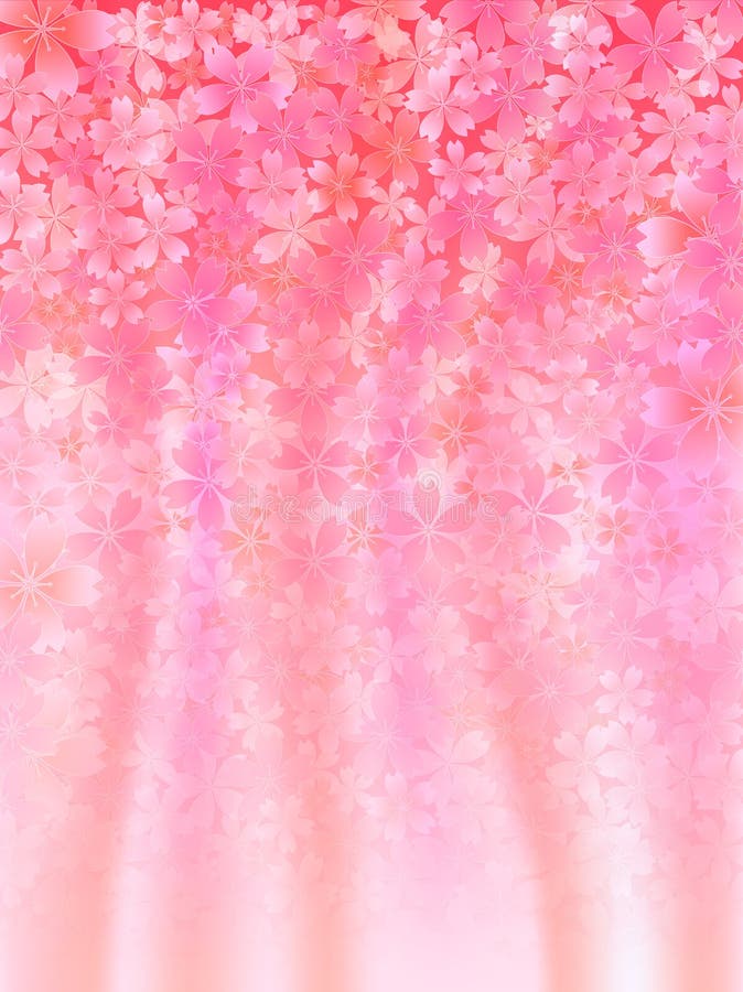 Pink cherry background stock vector. Illustration of flowers 29336301