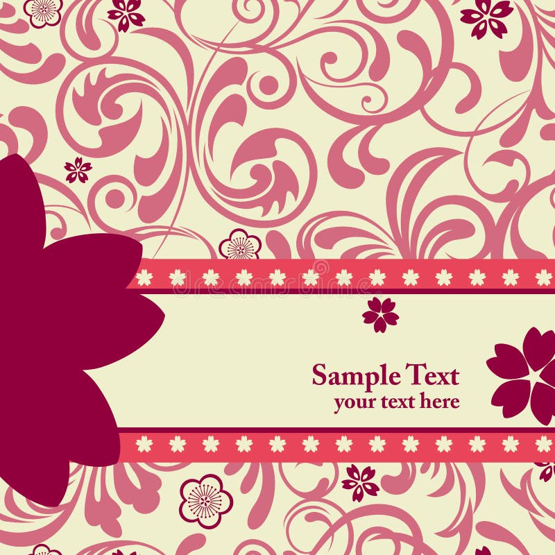 Pink cherry blossoms background vector illustration