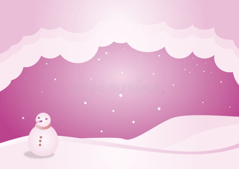 Pink christmas background stock vector. Illustration of snowman ...