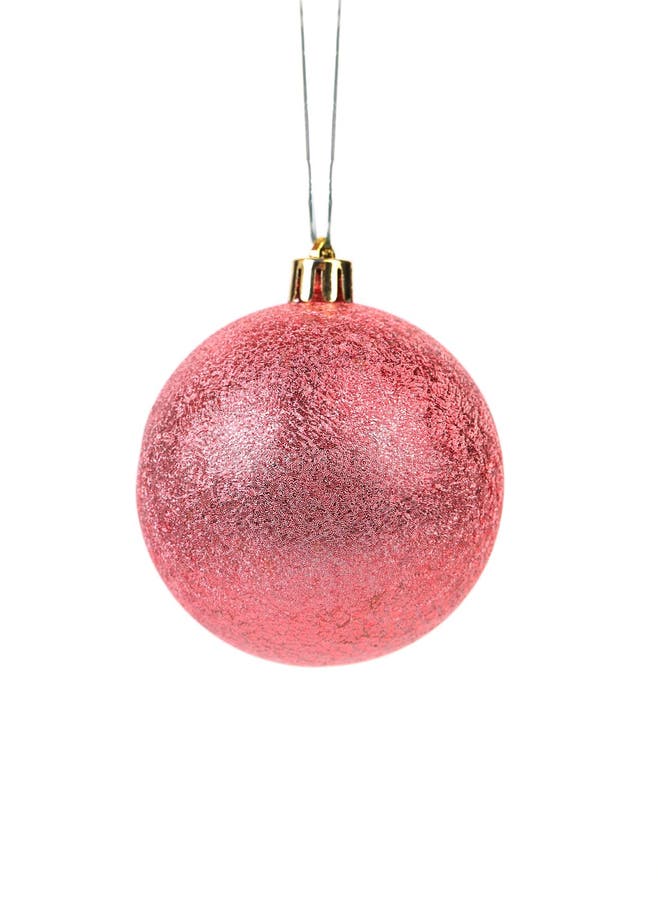 Pink christmas ball. stock photo. Image of glass, glitter 34776392