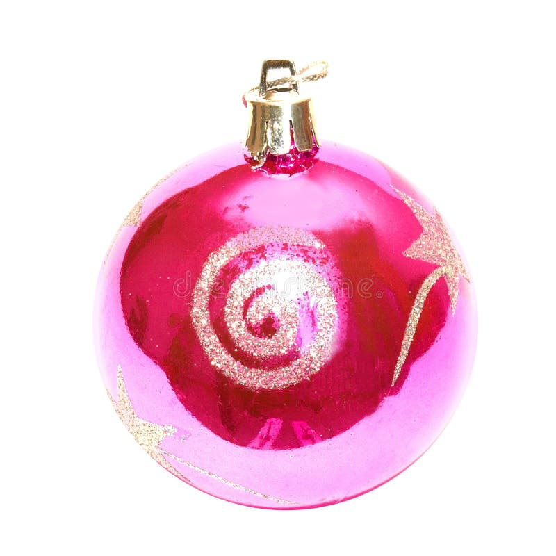 Pink Christmas bauble. stock photo. Image of decor, background 7325722