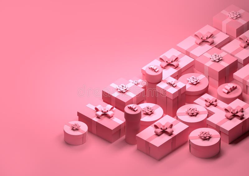 Pink Christmas Presents stock image. Image of view, order 130990655