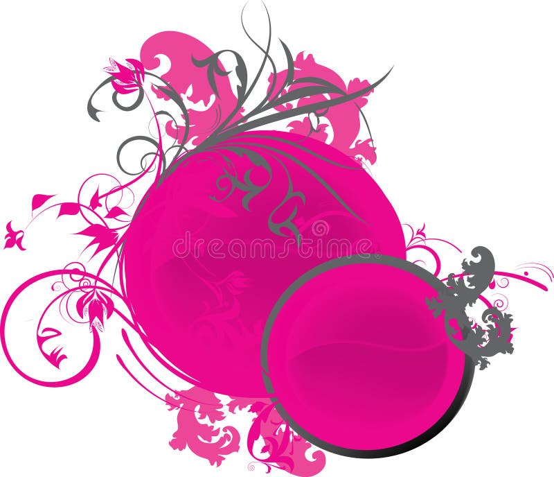 Pink circle decoration