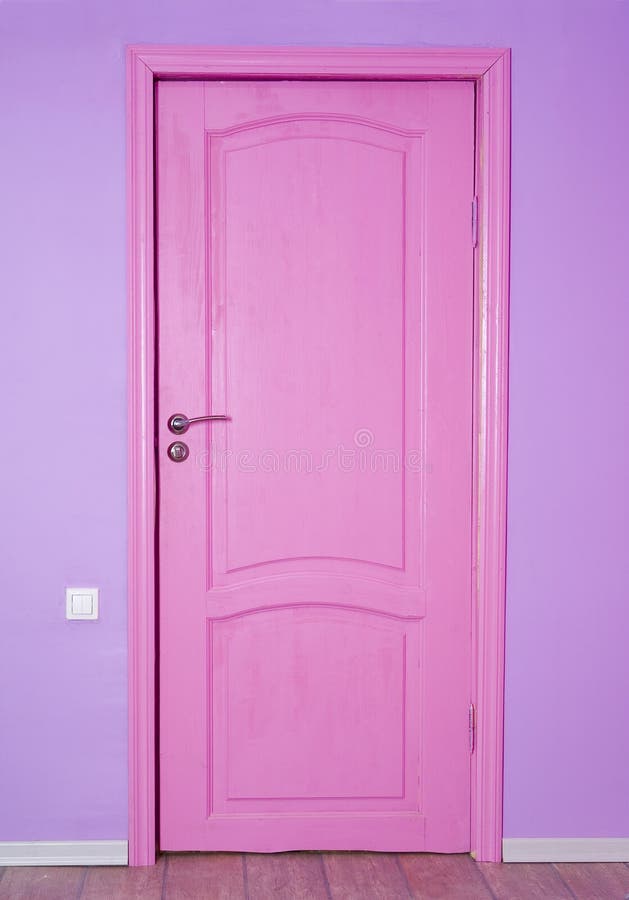 Pink closed door