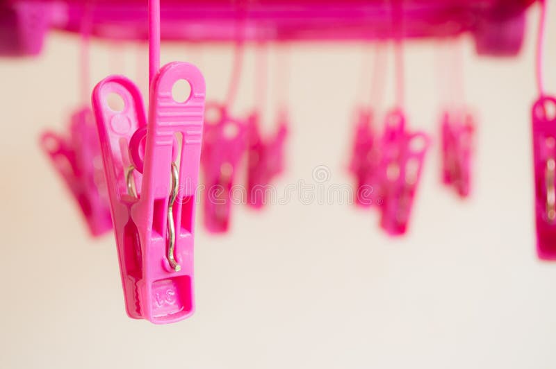 Pink clothespins stock image. Image of clothes, clothespin 31257603
