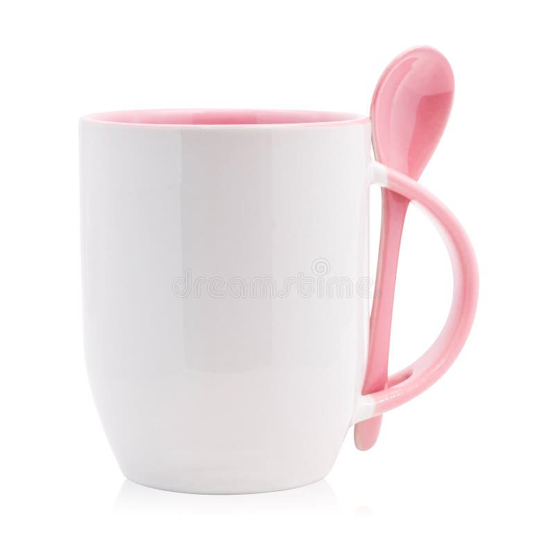 Pink Ceramic Cup Isolated On White Background Stock Photo - Download Image  Now - Cup, Mug, Pink Color - iStock