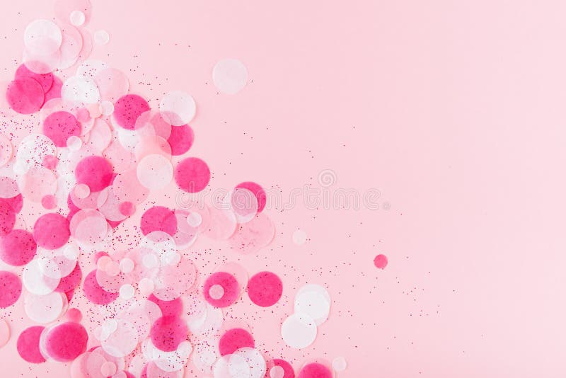 vlot kroeg amplitude Pink Colorful Festive Confetti. Flat Lay Style. Stock Image - Image of  colorful, blue: 125838855